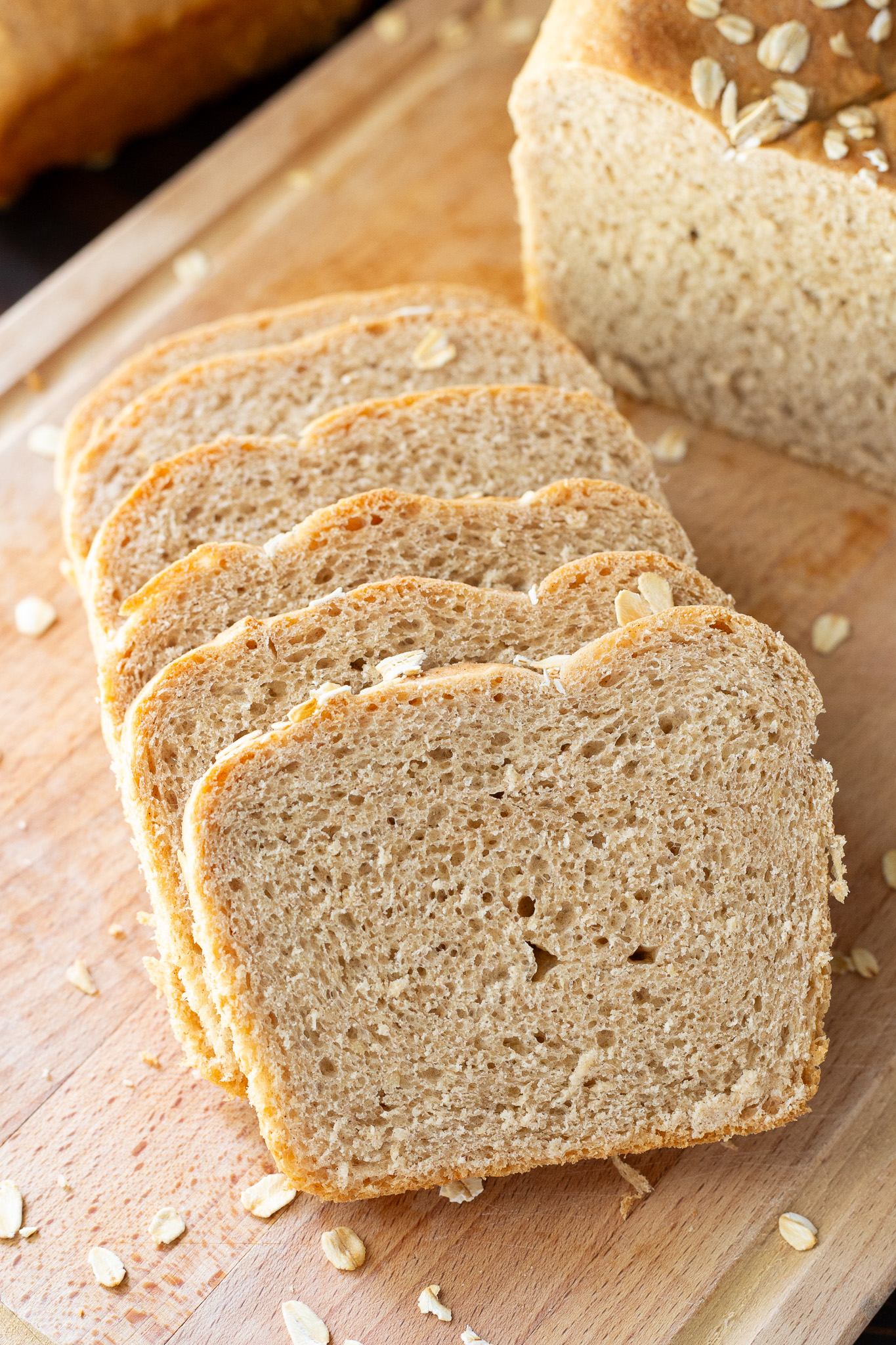 Whole Wheat Honey Oat Sandwich Bread